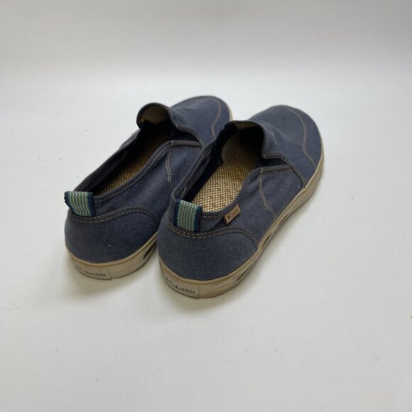 Columbia Vulc N Vent Boat Shoes Mens 12 US Navy Blue Canvas Slip On Sneakers - Picture 2 of 13